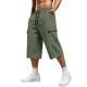 Mens Drawstring Capri-length Sports And Casual Wide Shorts