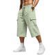 Mens Drawstring Capri-length Sports And Casual Wide Shorts
