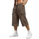 Mens Drawstring Capri-length Sports And Casual Wide Shorts