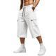 Mens Drawstring Capri-length Sports And Casual Wide Shorts