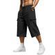 Mens Drawstring Capri-length Sports And Casual Wide Shorts