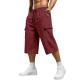 Mens Drawstring Capri-length Sports And Casual Wide Shorts