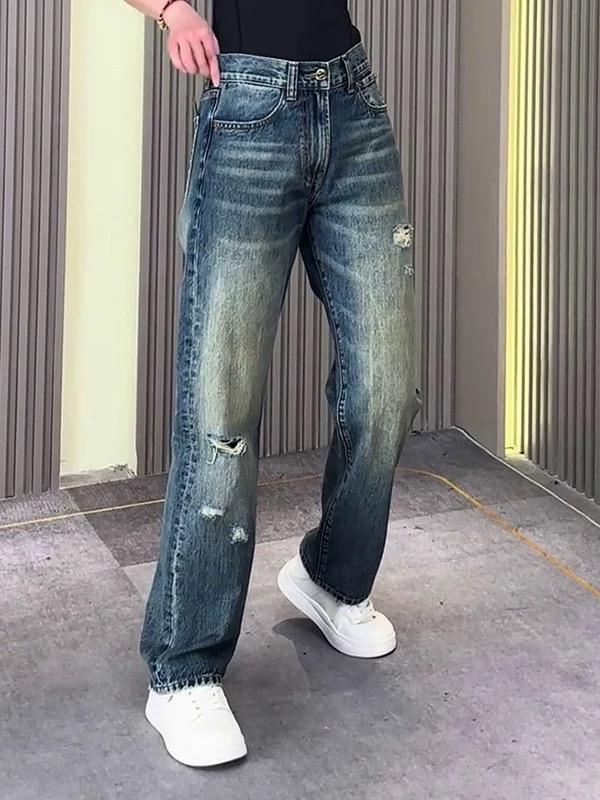 B2 - Non-elastic Small Straight-leg Pants
