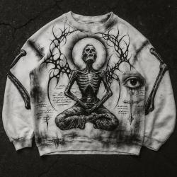 Fashion Casual Printed Polyester Sweater