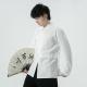 Mens Fashion Cotton-Linen Long-Sleeve Shirt Top