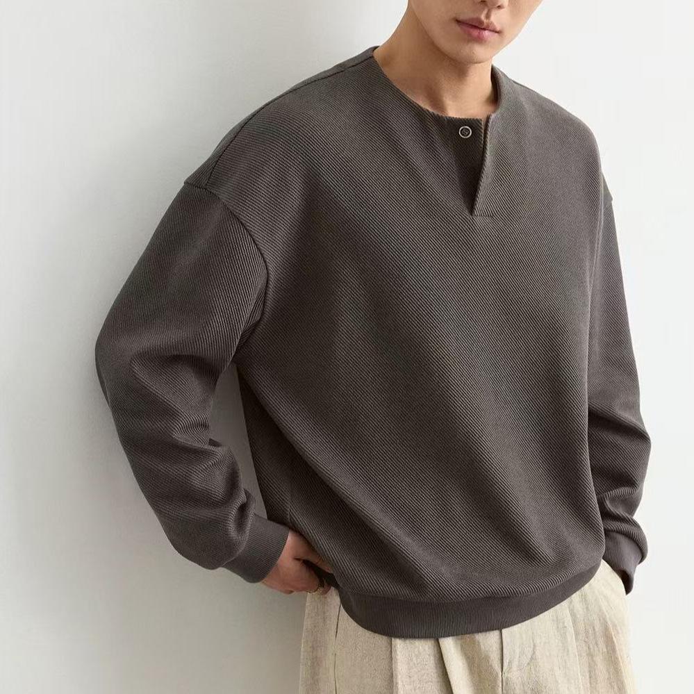 Mens Plus-Size Lightweight Crew-Neck Sweatshirt