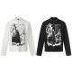 New American-style Retro Dark-themed Trendy Printed Mens Long-sleeve Shirt