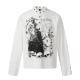 New American-style Retro Dark-themed Trendy Printed Mens Long-sleeve Shirt