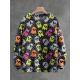 Mens 3D Crew Neck Sweatshirt With Bold Needle Digital Print