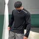 Mens Loose-fitting Versatile Round-neck Long-sleeve Sporty Casual Top
