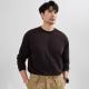 Mens Long-Sleeve American-Style Solid-Color Raglan Sleeve Top