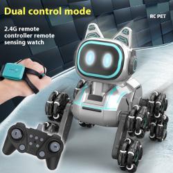Light Music Rechargeable Robot Dog Educational Toys Childrens Remote Control Car