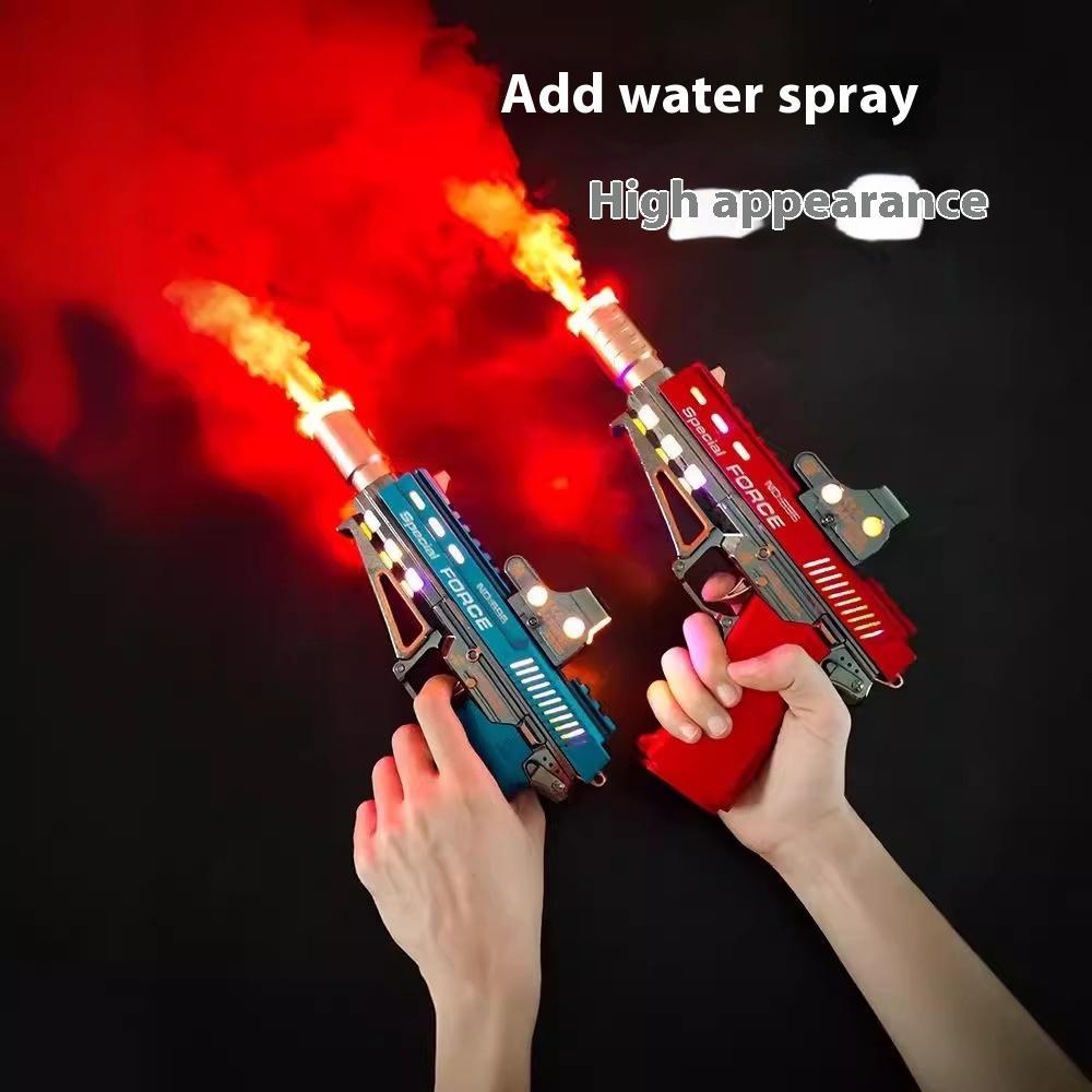 Childrens Electric Spray Toy Gun Little Boys Luminous Sound Music Shock 1-2-3 Years Old Left Wheel