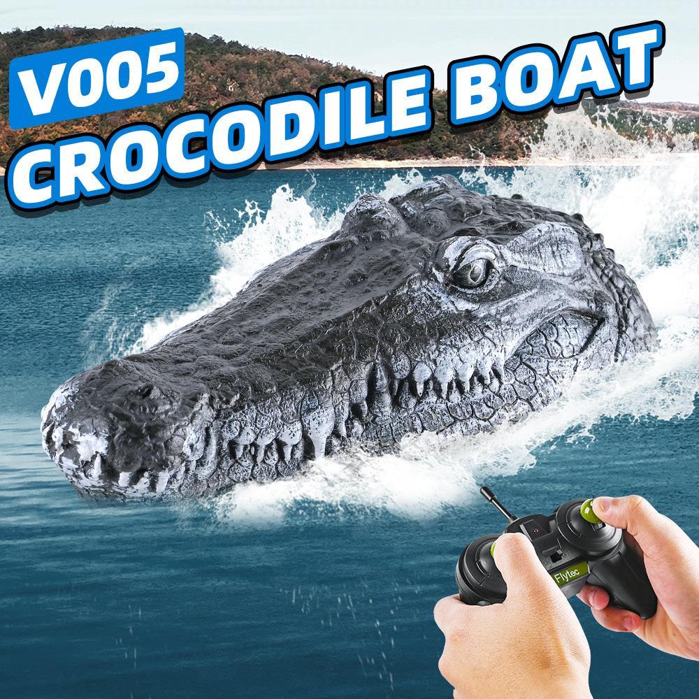 Simulated Crocodile Head Remote-control Ship Childrens Water Ship Model Toys Boy Spoof
