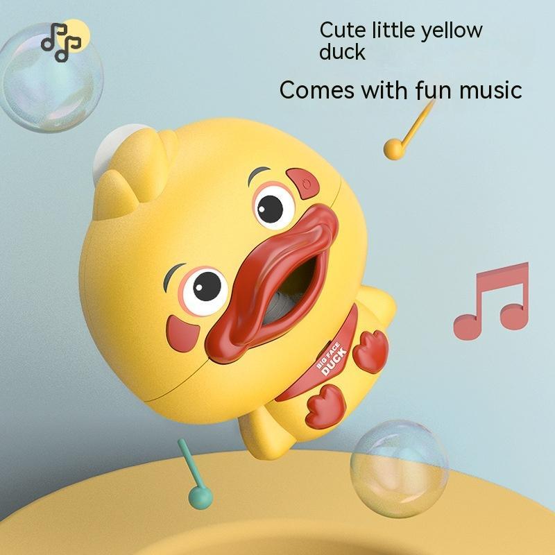 Bathroom Electric Cartoon Bubble Duck One-click Start Continuous Bubble Parent-child Interactive Water Toy