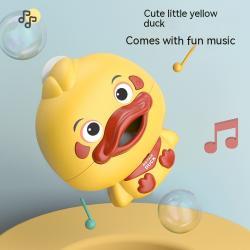Bathroom Electric Cartoon Bubble Duck One-click Start Continuous Bubble Parent-child Interactive Water Toy