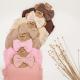 Pure Color Ruffles Childrens Saliva Towel Suit
