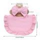 Pure Color Ruffles Childrens Saliva Towel Suit