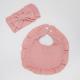 Pure Color Ruffles Childrens Saliva Towel Suit
