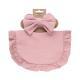 Pure Color Ruffles Childrens Saliva Towel Suit