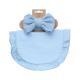 Pure Color Ruffles Childrens Saliva Towel Suit