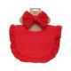 Pure Color Ruffles Childrens Saliva Towel Suit