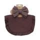 Pure Color Ruffles Childrens Saliva Towel Suit