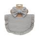 Pure Color Ruffles Childrens Saliva Towel Suit