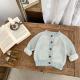 Infant Two-color Twist Round Neck Knitted Coat
