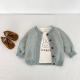 Infant Two-color Twist Round Neck Knitted Coat