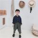 Childrens Shirt Japanese Style Retro Batwing Sleeve Lapel Cotton Linen