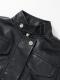 Short Stand Collar Jacket Top Motorcycle Clothing