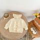 Spring Girls V-neck Flounce Knitted Coat