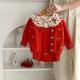 Baby Girl Red Love Embroidered Strap Ha Yi