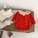 Baby Girl Red Love Embroidered Strap Ha Yi