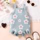 Childrens Clothing Baby Strap Embroidery Light Blue Vest Jumpsuit