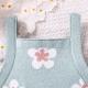 Childrens Clothing Baby Strap Embroidery Light Blue Vest Jumpsuit