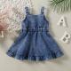 Cross-border Infant Baby Girl Childrens Clothing Strap Denim Dress