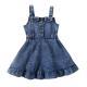 Cross-border Infant Baby Girl Childrens Clothing Strap Denim Dress