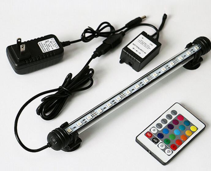 Aquarium Waterproof Lighting Rainbow Color Changing Small Colored Water Grass Lamp
