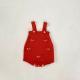 Baby Girl Red Love Embroidered Strap Ha Yi