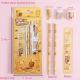 Stationery Set-Cat Card Hanging Model-Pink-2 pencils + ruler + eraser + pencil sharpener + pencil holder-1 set - Option1