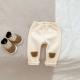 Comfortable Cute Bear Three-dimensional Embroidered Leisure Warm-keeping Pants