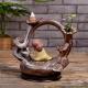 Ceramic Incense Burner Backflow Incense Burner Creative Ornaments Ceramic Backflow Incense Antique Purple Sand Aromatherapy Burner