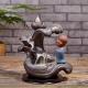 Ceramic Incense Burner Backflow Incense Burner Creative Ornaments Ceramic Backflow Incense Antique Purple Sand Aromatherapy Burner