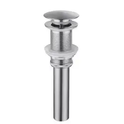 Bathroom Sink Drain Without Overflow, Vessel Sink Lavatory Vanity Pop-Up Drain Stopper, 304 Stainless Steel