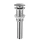 Bathroom Sink Drain Without Overflow, Vessel Sink Lavatory Vanity Pop-Up Drain Stopper, 304 Stainless Steel