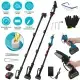 4-in-1 Pole Pruning Shears, Electric Pruning Shears & Pole Saws For Tree Trimming With 7 Adjustable Head Angles,Cordless Pole Shears And Battery Pole Saw With 2Pcs 3000mAh Rechargeable Batteries