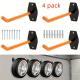 4x Car Tire Wall Mount Brackets, Tire Rim Hooks, Tree Shelf Holders