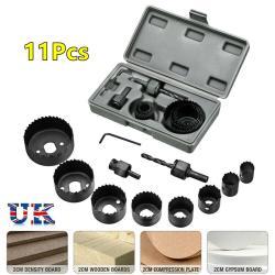 11PCS CUTTER SET Round Circular Drill Cutting Case Kit MetalAlloy Wood